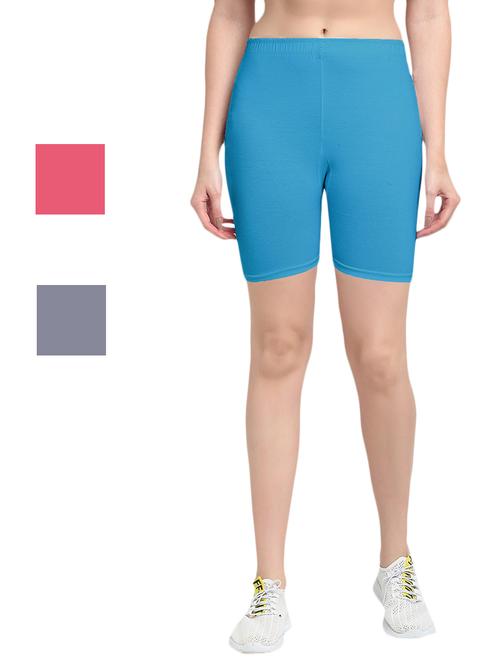 pack of 3 solid cycling shorts - 20154639 - Very Small Image - 1