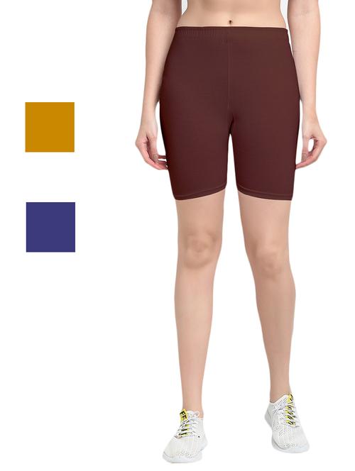 pack of 3 solid cycling shorts - 20154694 - Very Small Image - 1