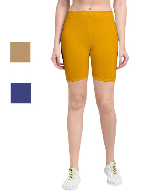 pack of 3 solid cycling shorts - 20154698 - Very Small Image - 1