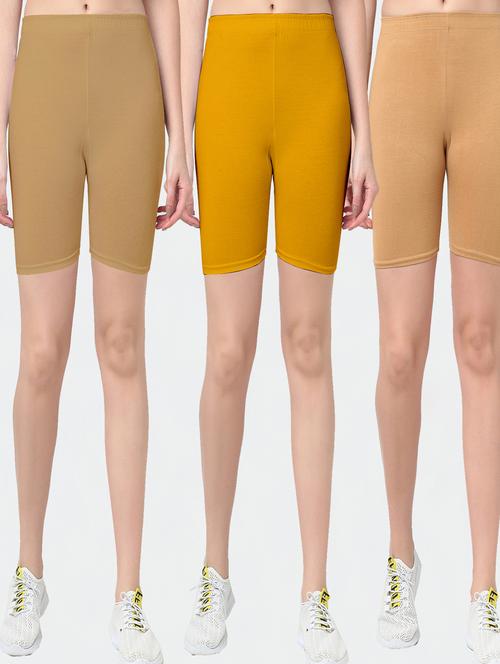 pack of 3 solid cycling shorts - 20154747 - Very Small Image - 1