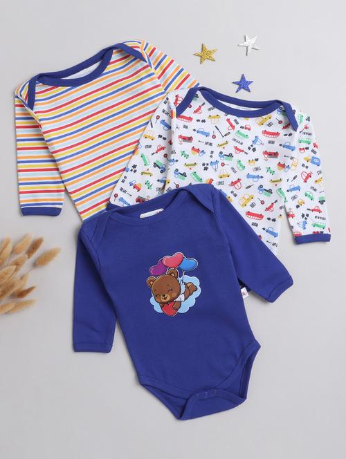 pack of 3 boys printed onesies - 20155511 - Very Small Image - 1