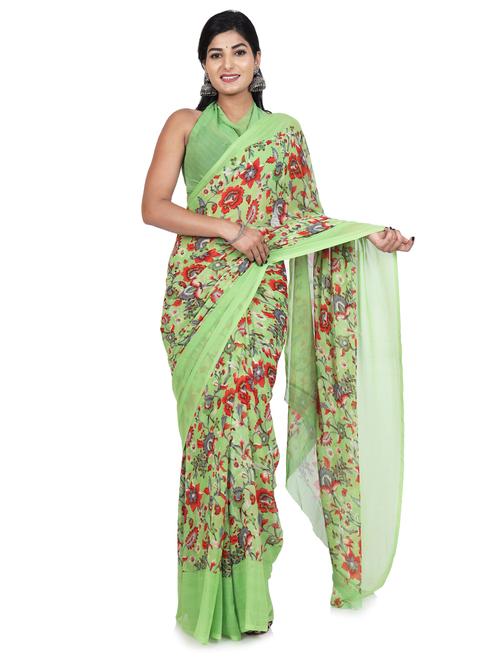 self design printed woven saree - 20155656 - Very Small Image - 1
