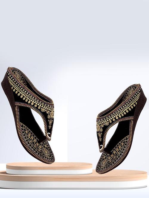 embroidered slip on sandal - 20155695 - Very Small Image - 1