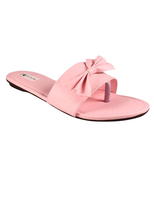 pink solid slip-on sandals - 20155697 - Very Small Image - 1