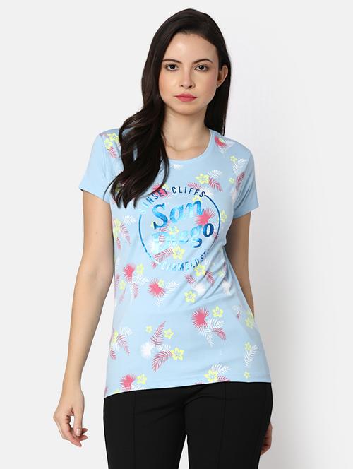 women's all over print round neck t-shirt - 20156128 - Very Small Image - 1
