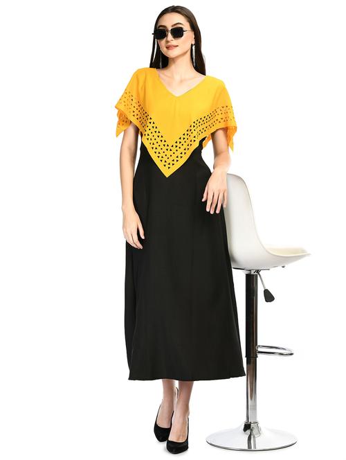 color blocked flared maxi dress - 20156586 - Very Small Image - 1