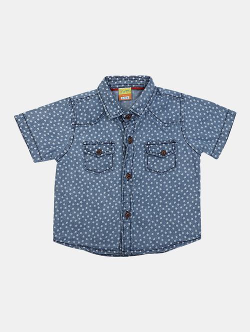 boys shirt collar printed shirt - 20157873 - Very Small Image - 1