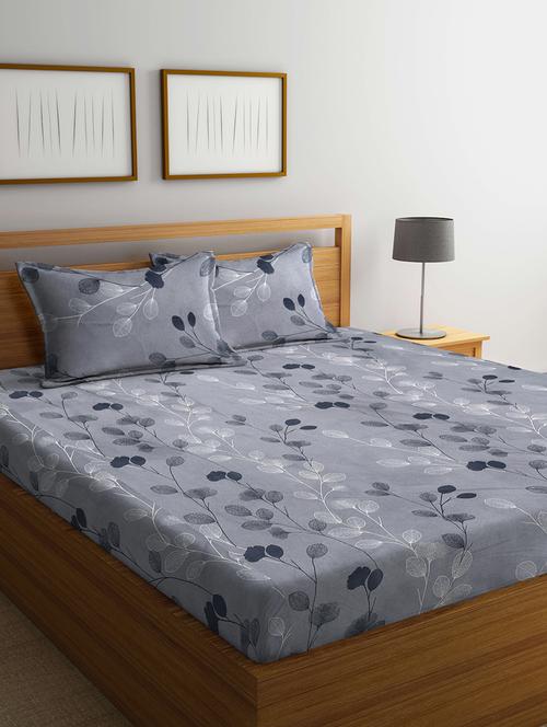 printed double bedsheet with 2 pillow covers - 20159856 - Very Small Image - 1