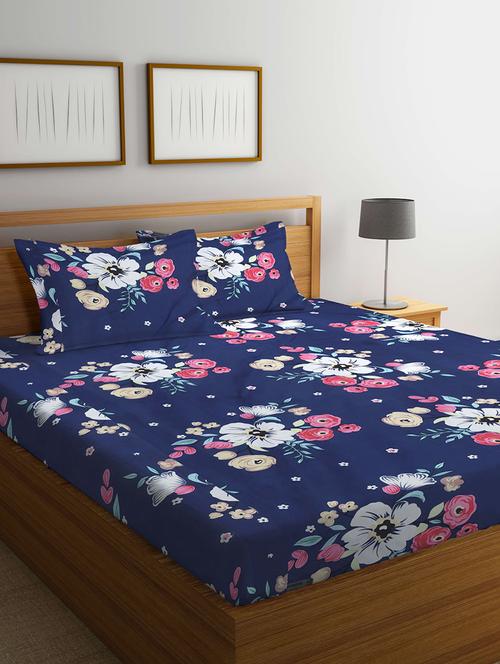printed double bedsheet with 2 pillow covers - 20159865 - Very Small Image - 1