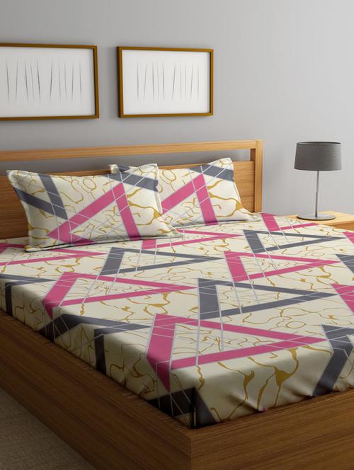 klotthe double bedsheet with 2 pillow covers - 20159918 - Very Small Image - 1