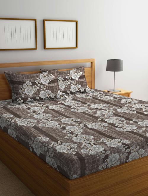 klotthe double bedsheet with 2 pillow covers - 20159940 - Very Small Image - 1