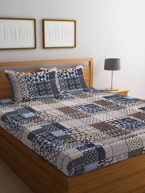 klotthe double bedsheet with 2 pillow covers - 20159941 - Very Small Image - 1