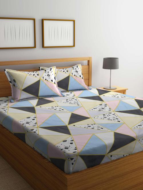 klotthe double bedsheet with 2 pillow covers - 20159957 - Very Small Image - 1