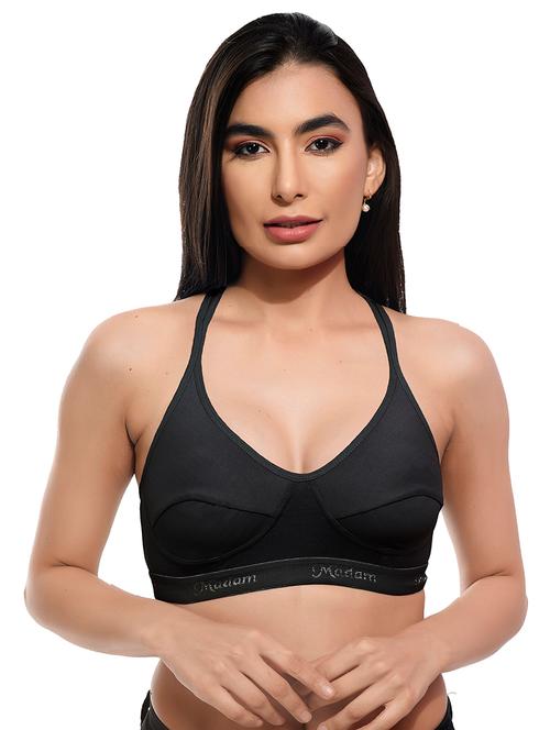 black lycra regular bra - 20159988 - Very Small Image - 1