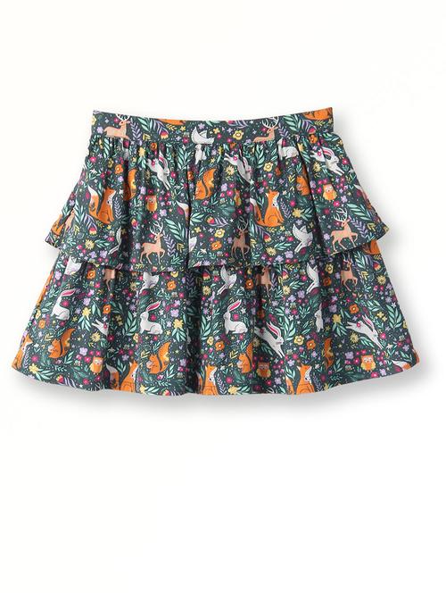girls printed layered skirt - 20160433 - Very Small Image - 1