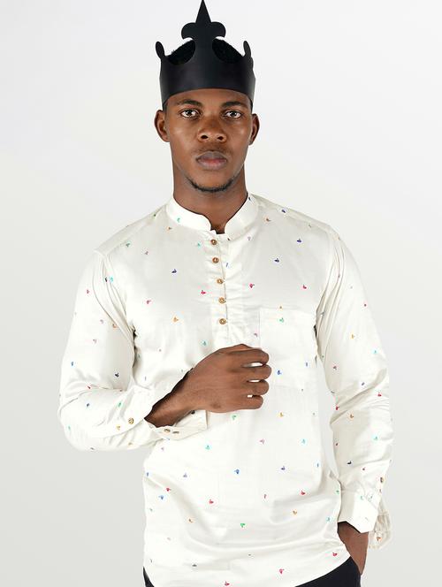 mens micro print casual shirt - 20160597 - Very Small Image - 1