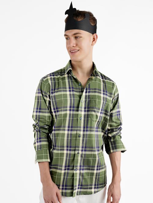 mens checks casual shirt - 20160795 - Very Small Image - 1