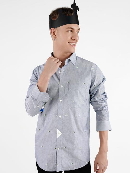 mens geometric casual shirt - 20160837 - Very Small Image - 1
