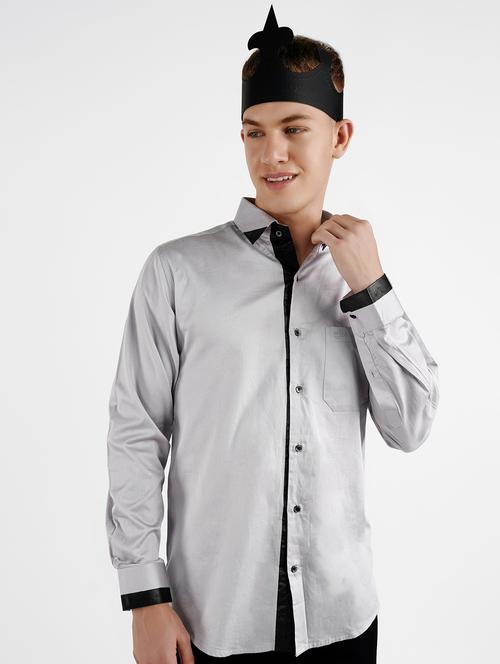 mens solid casual shirt - 20160987 - Very Small Image - 1
