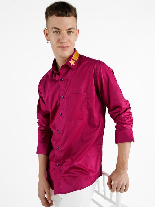 mens placement print casual shirt - 20161011 - Very Small Image - 1