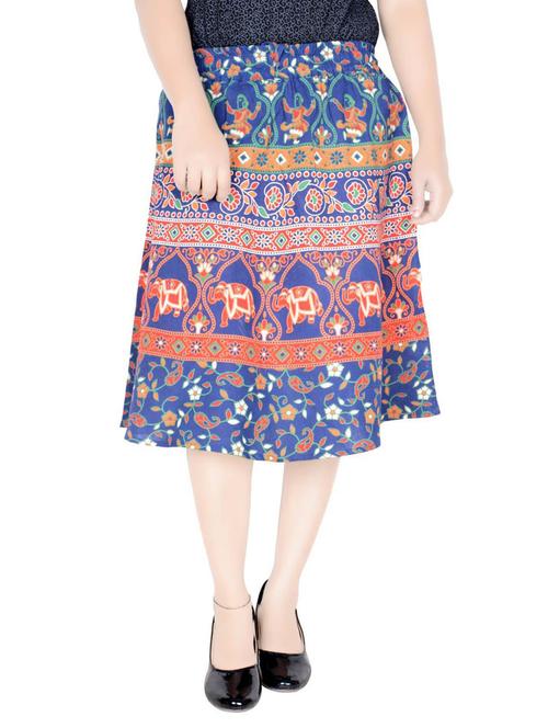 women printed cotton a-line skirt - 20164756 - Very Small Image - 1