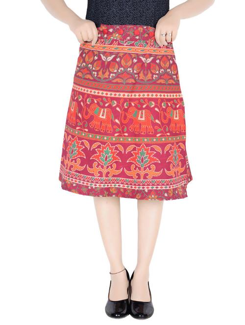 women printed cotton a-line skirt - 20164798 - Very Small Image - 1