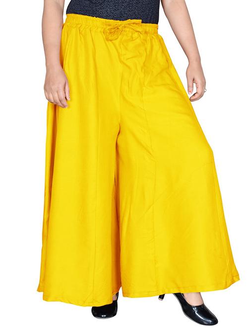 women solid viscose palazzo - 20164920 - Very Small Image - 1