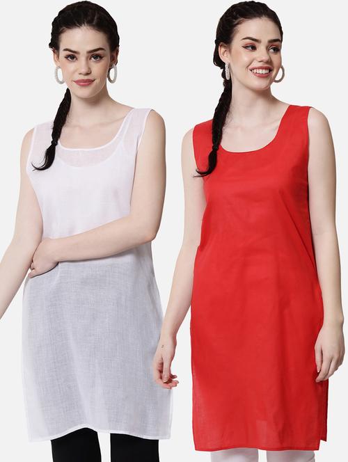 pack of 2 cotton strapless camisoles - 20165182 - Very Small Image - 1