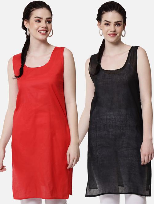 pack of 2 cotton strapless camisoles - 20165197 - Very Small Image - 1