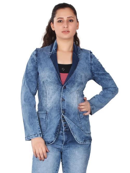 light blue denim summer jacket - 20166294 - Very Small Image - 1