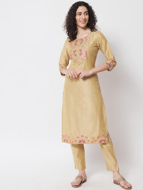 embroidered kurta pant set - 20166971 - Very Small Image - 1