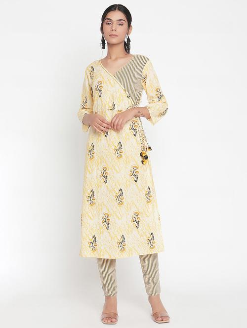 floral printed kurta pant set - 20166997 - Very Small Image - 1