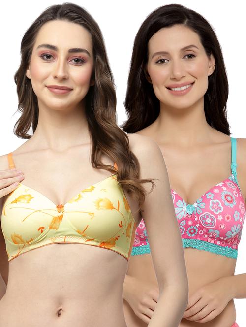 pack of 2 printed bra - 20167415 - Very Small Image - 1