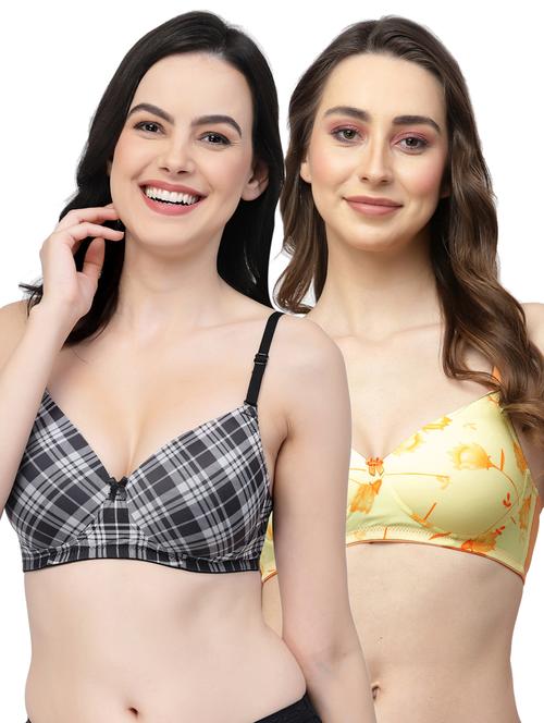 pack of 2 printed bra - 20167422 - Very Small Image - 1