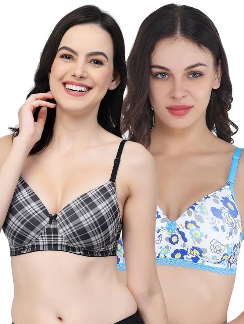 pack of 2 printed bra - 20167424 - Very Small Image - 1