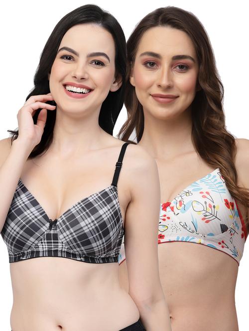 pack of 2 printed bra - 20167427 - Very Small Image - 1