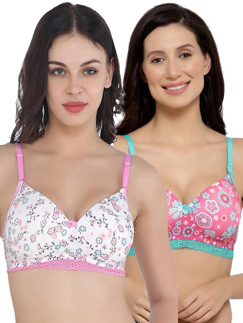 pack of 2 printed bra - 20167437 - Very Small Image - 1