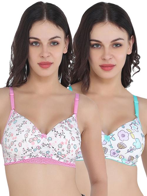 pack of 2 printed bra - 20167440 - Very Small Image - 1