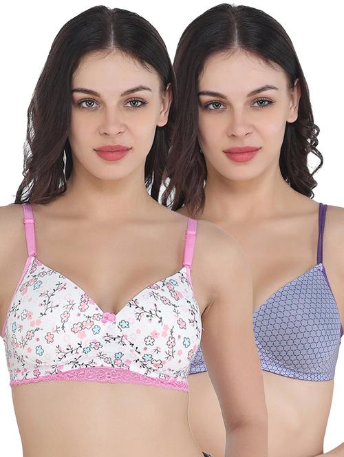 pack of 2 printed bra - 20167445 - Very Small Image - 1
