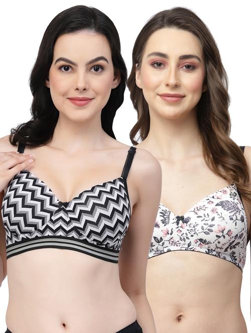 pack of 2 printed bra - 20167453 - Very Small Image - 1