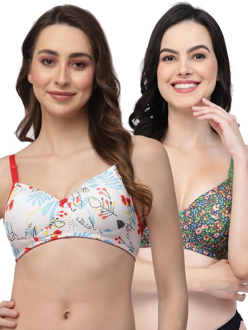 pack of 2 printed bra - 20167469 - Very Small Image - 1