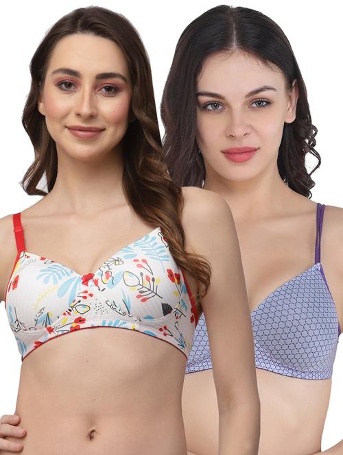 pack of 2 printed bra - 20167470 - Very Small Image - 1
