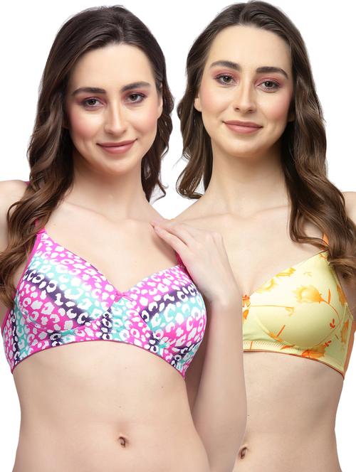 pack of 2 printed bra - 20167476 - Very Small Image - 1