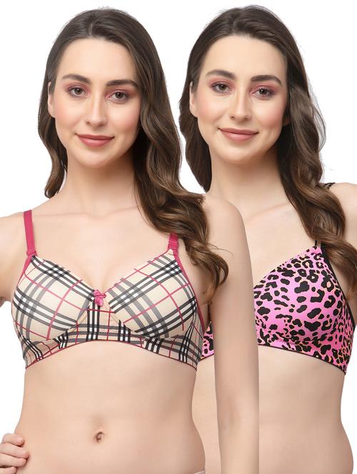 pack of 2 printed bra - 20167481 - Very Small Image - 1