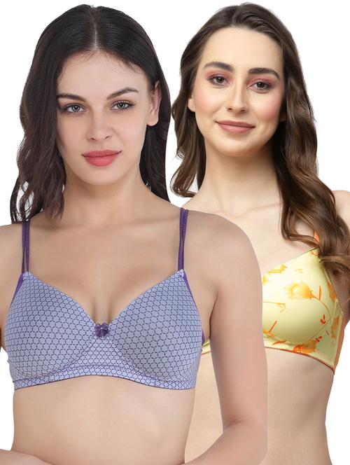 pack of 2 printed bra - 20167490 - Very Small Image - 1