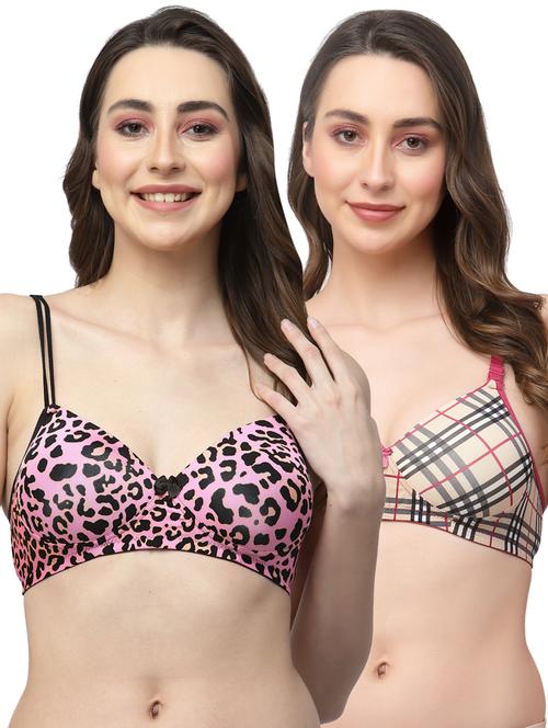 pack of 2 printed bra - 20167496 - Very Small Image - 1
