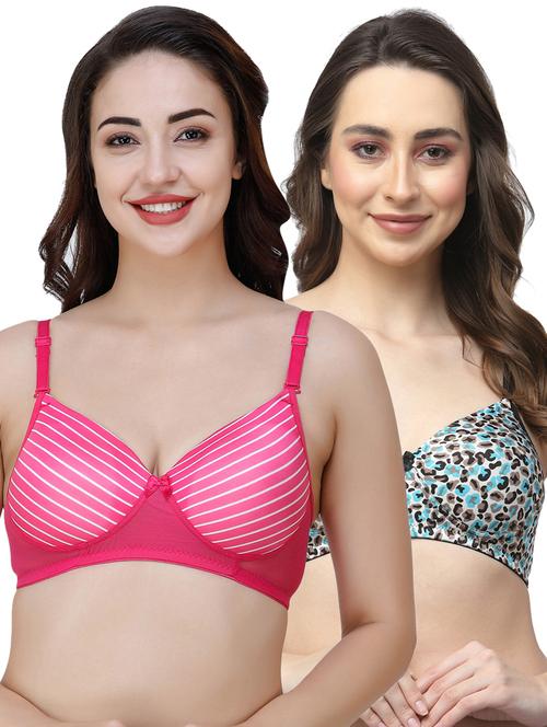 pack of 2 printed bra - 20167500 - Very Small Image - 1