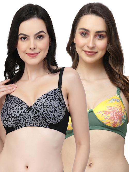 pack of 2 printed bra - 20167508 - Very Small Image - 1