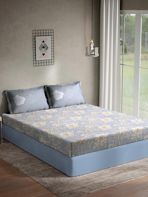 grey cotton bedsheet - 20168120 - Very Small Image - 1