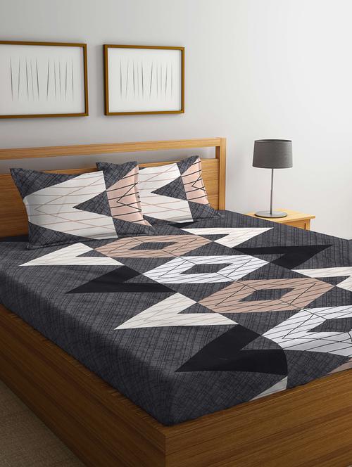 multi colored cotton blend bedsheet - 20168191 - Very Small Image - 1